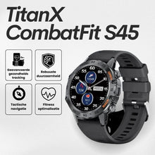 Afbeelding in Gallery-weergave laden, TitanX CombatFit S45 - Onverwoestbare gecertificeerd militair gezondheidshorloge (2025)
